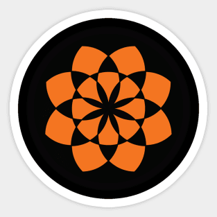 orange flower of life Sticker